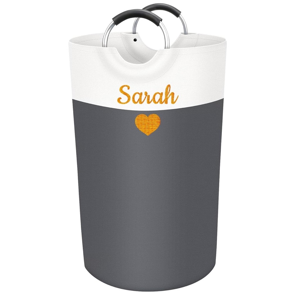 Personalized Laundry Basket Embroidered‎ “Emerson” Travel Hamper College Dorm
